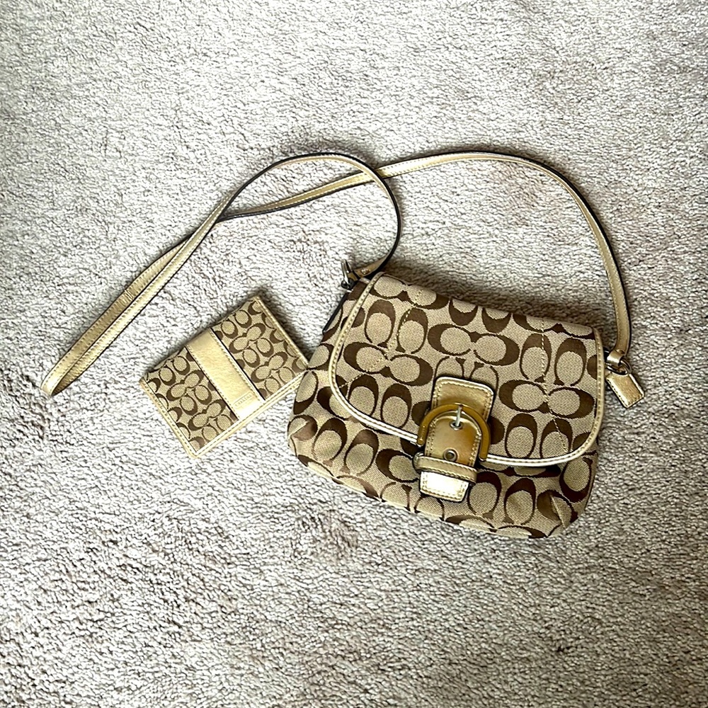 Coach crossbody and card holder